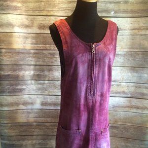 90's Ice Dyed Juicy Purple Denim Jumper Dress